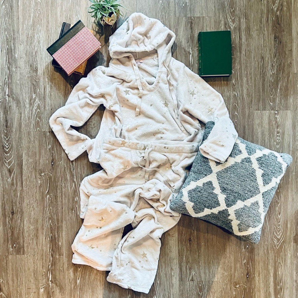 fleece pajama set size large